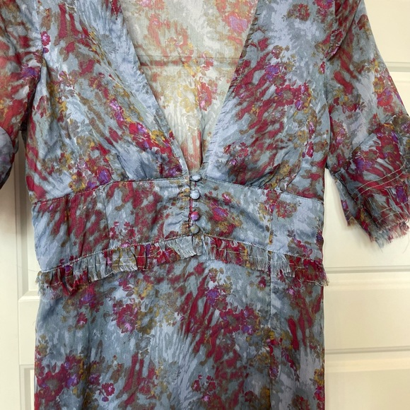 Urban Outfitters Woman’s Floral Maxi Dress Blue,Plum,Pink.Medium - Picture 6 of 11